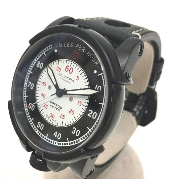 UNUSED SCUDERIA 10213 Dashboard Men's Wristwatch Black Automatic - Picture 1 of 9